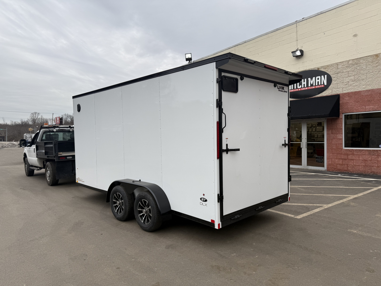 New 7 x 16 Look ST DLX Cargo Blackout Package 7k w/ Black Aluminum Wheels