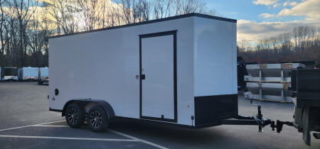 New 7 x 16 Look ST DLX Cargo Blackout Package 7k w/ Black Aluminum Wheels