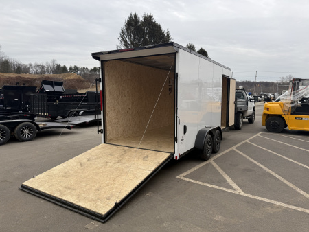 New 7 x 16 Look ST DLX Cargo Blackout Package 7k w/ Black Aluminum Wheels