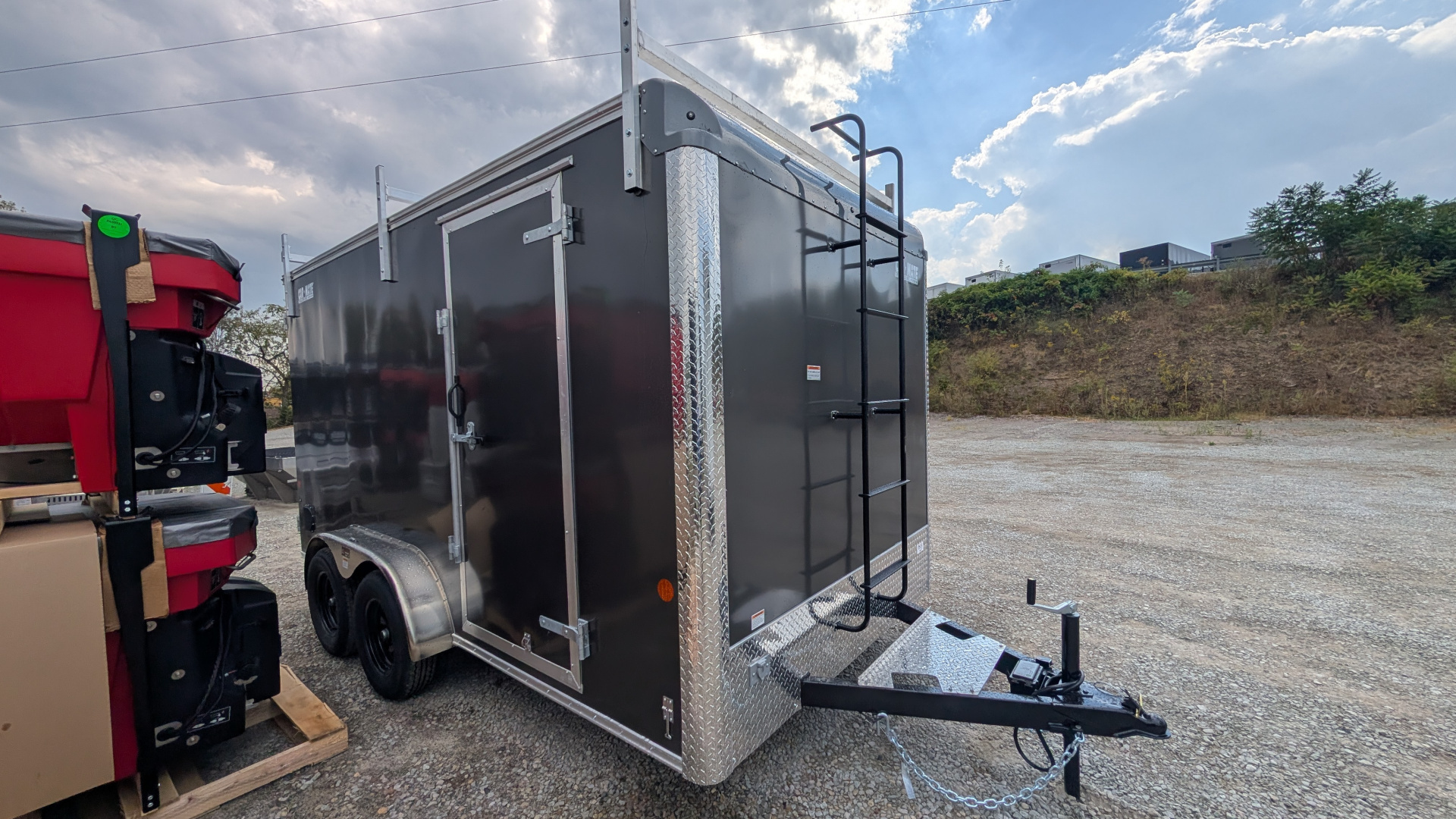 New 2026 Car Mate 7x14 HD Custom Contractor Trailer w/ Ramp Door