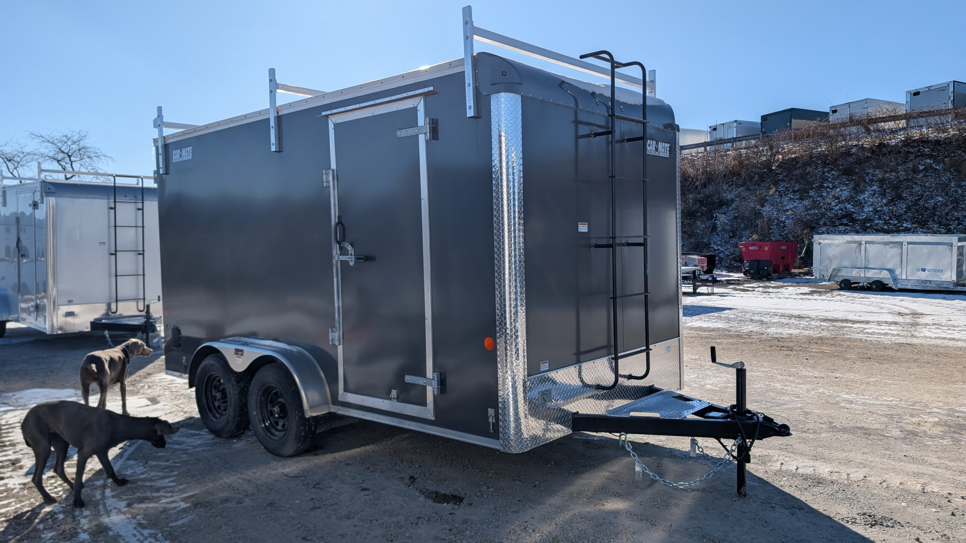 New 2026 Car Mate 7x14 HD Custom Contractor Trailer w/ Ramp Door