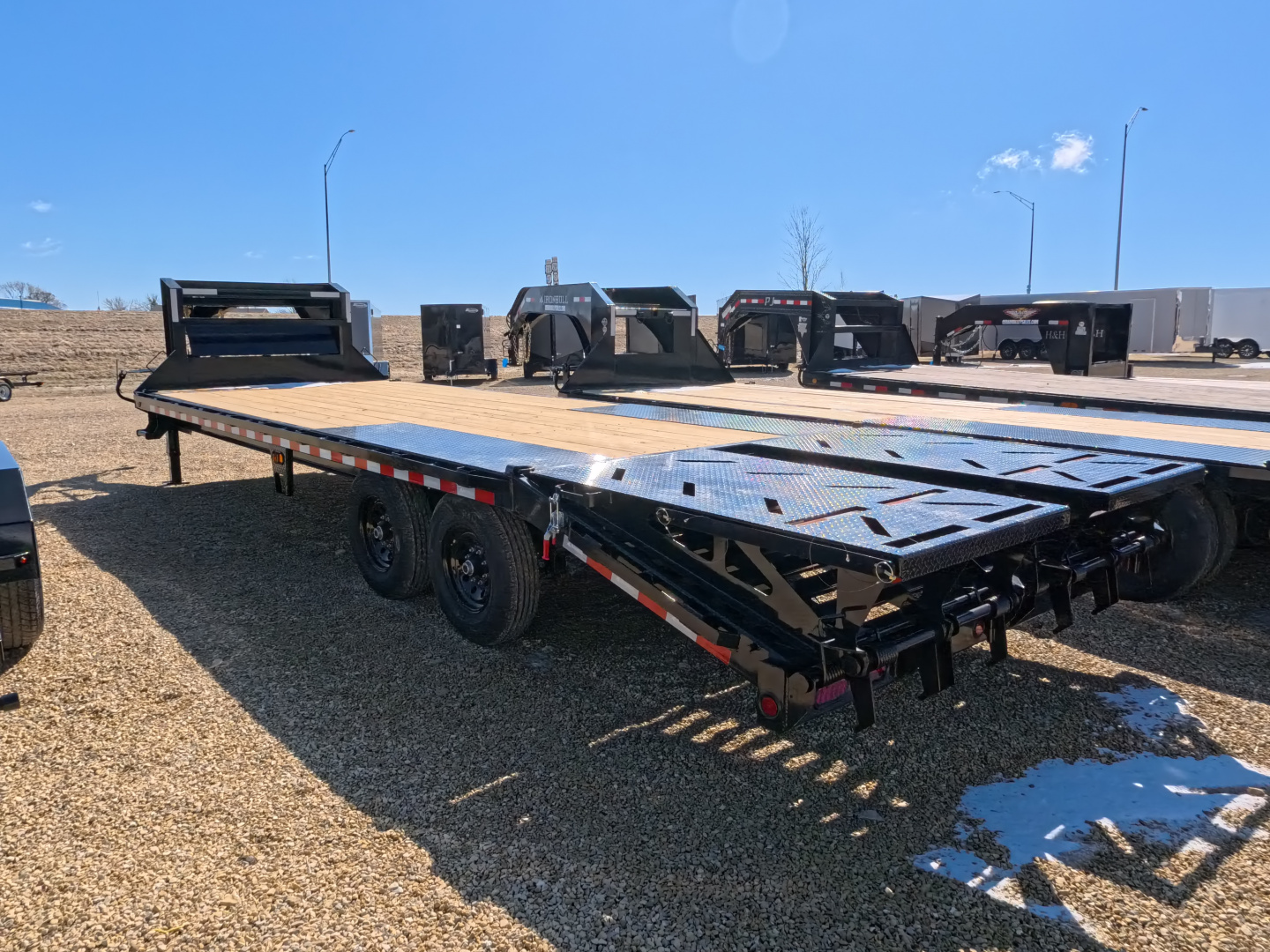New 2026 Iron Bull 102 x 25 (20+5) FDG Deckover Trailer, 14k GVWR, 5' Rampage Ramps w/ Dovetail Deckover Trailer