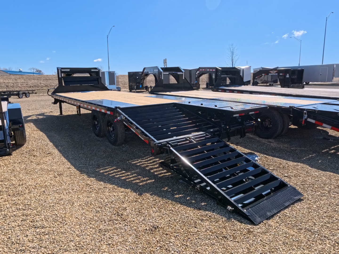 New 2026 Iron Bull 102 x 25 (20+5) FDG Deckover Trailer, 14k GVWR, 5' Rampage Ramps w/ Dovetail Deckover Trailer