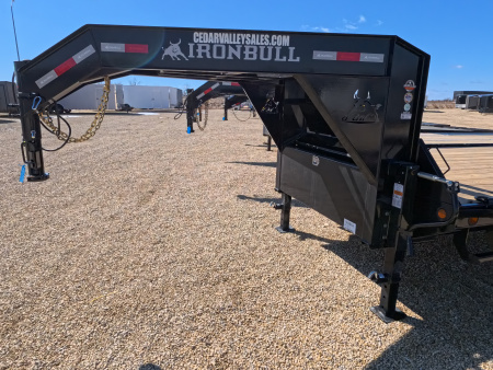 New 2026 Iron Bull 102 x 25 (20+5) FDG Deckover Trailer, 14k GVWR, 5' Rampage Ramps w/ Dovetail Deckover Trailer