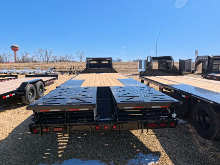 New 2026 Iron Bull 102 x 25 (20+5) FDG Deckover Trailer, 14k GVWR, 5' Rampage Ramps w/ Dovetail Deckover Trailer