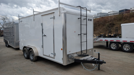 New 2026 Car Mate 7x16 HD Custom Contractor Trailer w/ Barn Doors