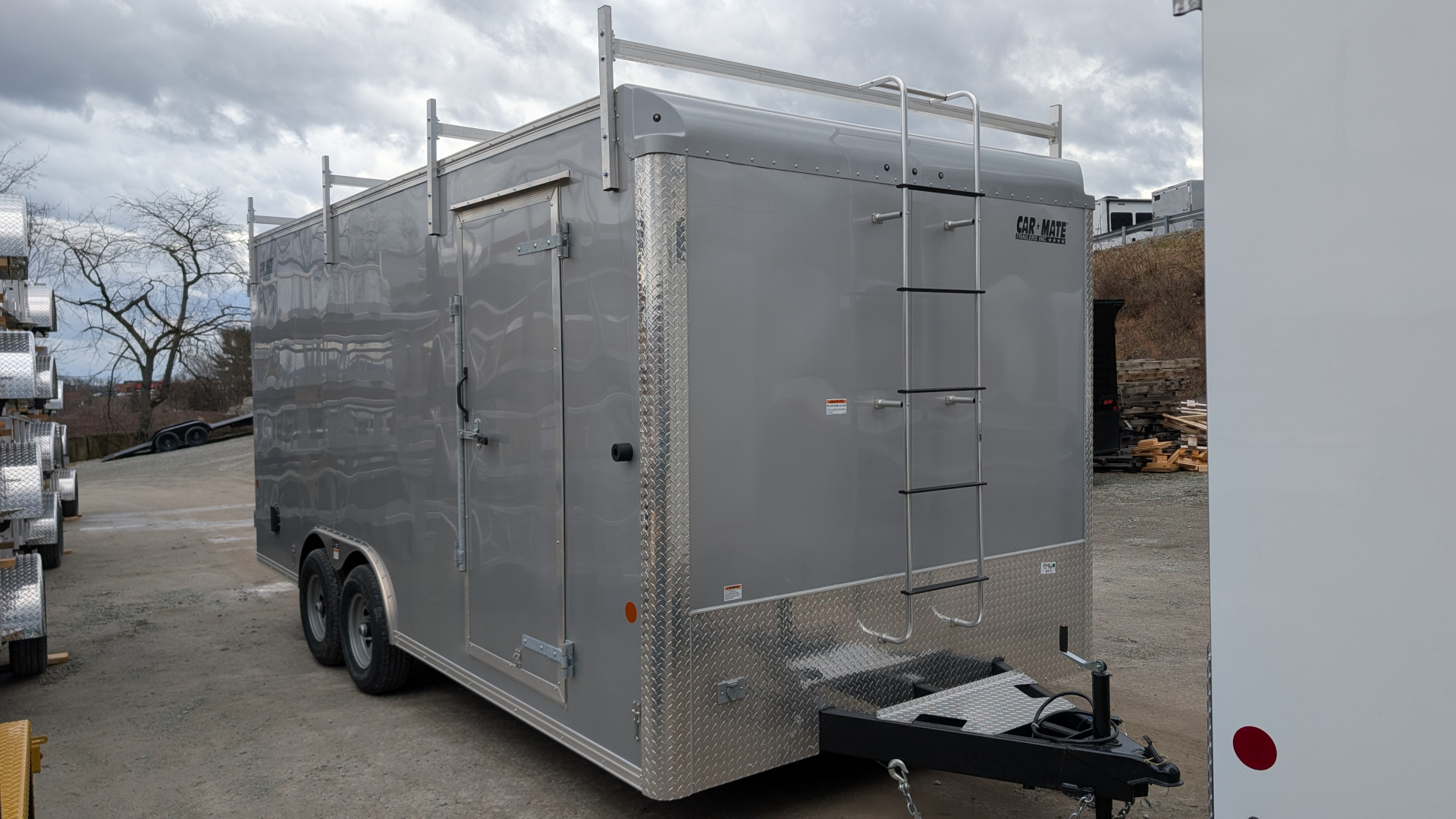 New 2026 Car Mate 8x18 HD Custom Contractor Trailer w/ Barn Doors (9990# GVW)
