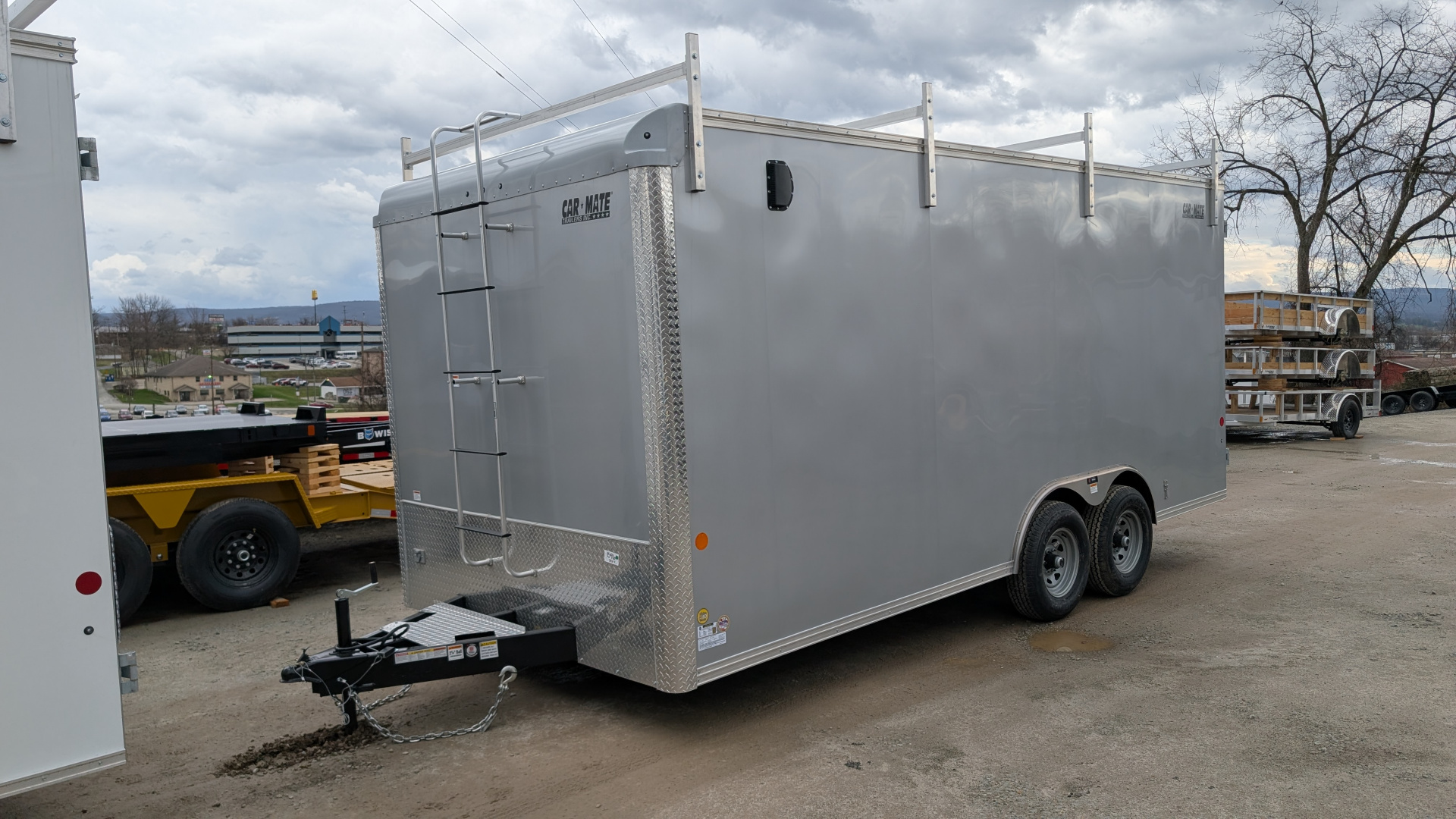 New 2026 Car Mate 8x18 HD Custom Contractor Trailer w/ Barn Doors (9990# GVW)