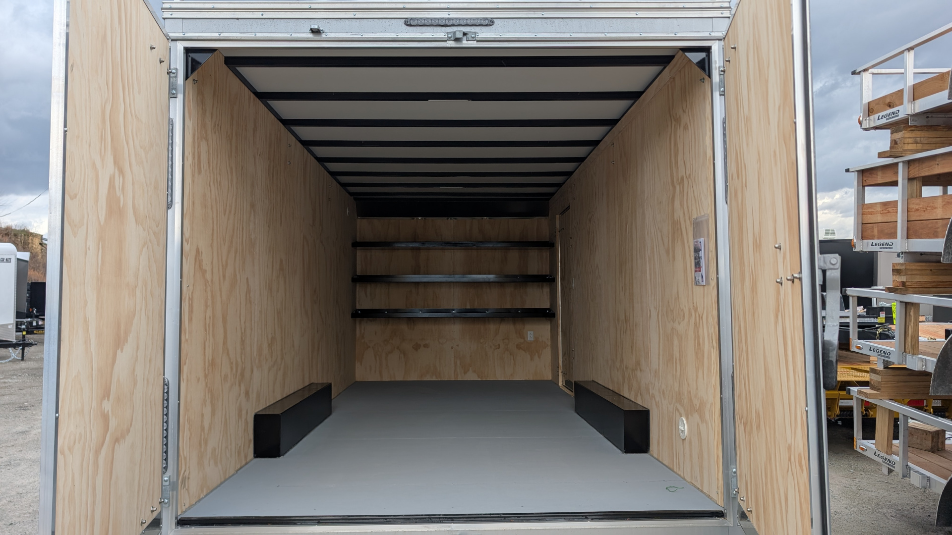 New 2026 Car Mate 8x18 HD Custom Contractor Trailer w/ Barn Doors (9990# GVW)