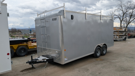 New 2026 Car Mate 8x18 HD Custom Contractor Trailer w/ Barn Doors (9990# GVW)