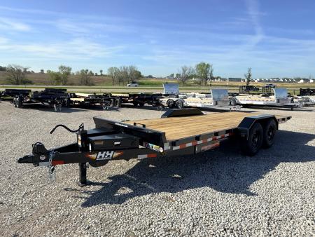 New 2026 H&H 82"X20' 14k Electric Tilt Speed Loader Car Hauler Trailer