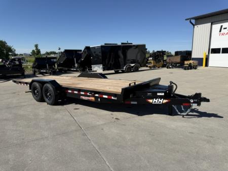 New 2026 H&H 82 X22' 14k Electric Tilt Speed Loader Car Hauler Trailer