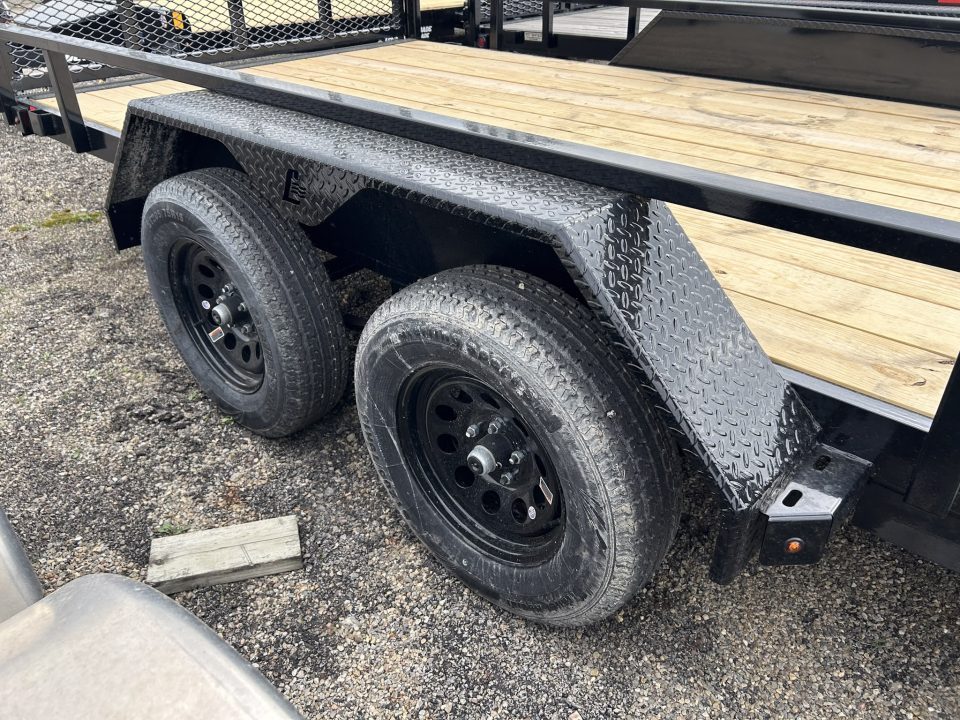 New 2026 Liberty 7 X 18 FT UTILITY TRAILER TUBE RAIL HD SPRING ASSIST RAMP