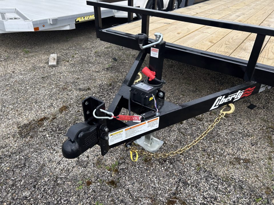 New 2026 Liberty 7 X 18 FT UTILITY TRAILER TUBE RAIL HD SPRING ASSIST RAMP