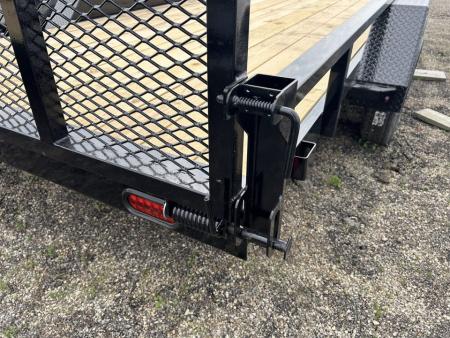 New 2026 Liberty 7 X 18 FT UTILITY TRAILER TUBE RAIL HD SPRING ASSIST RAMP