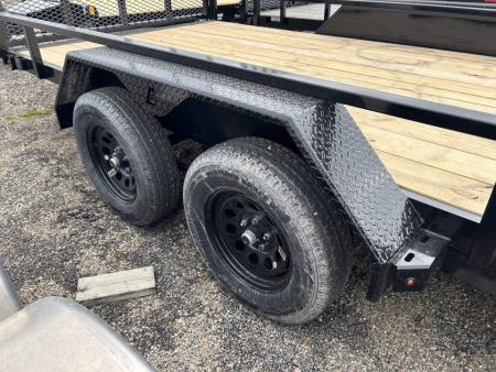 New 2026 Liberty 7 X 18 FT UTILITY TRAILER TUBE RAIL HD SPRING ASSIST RAMP