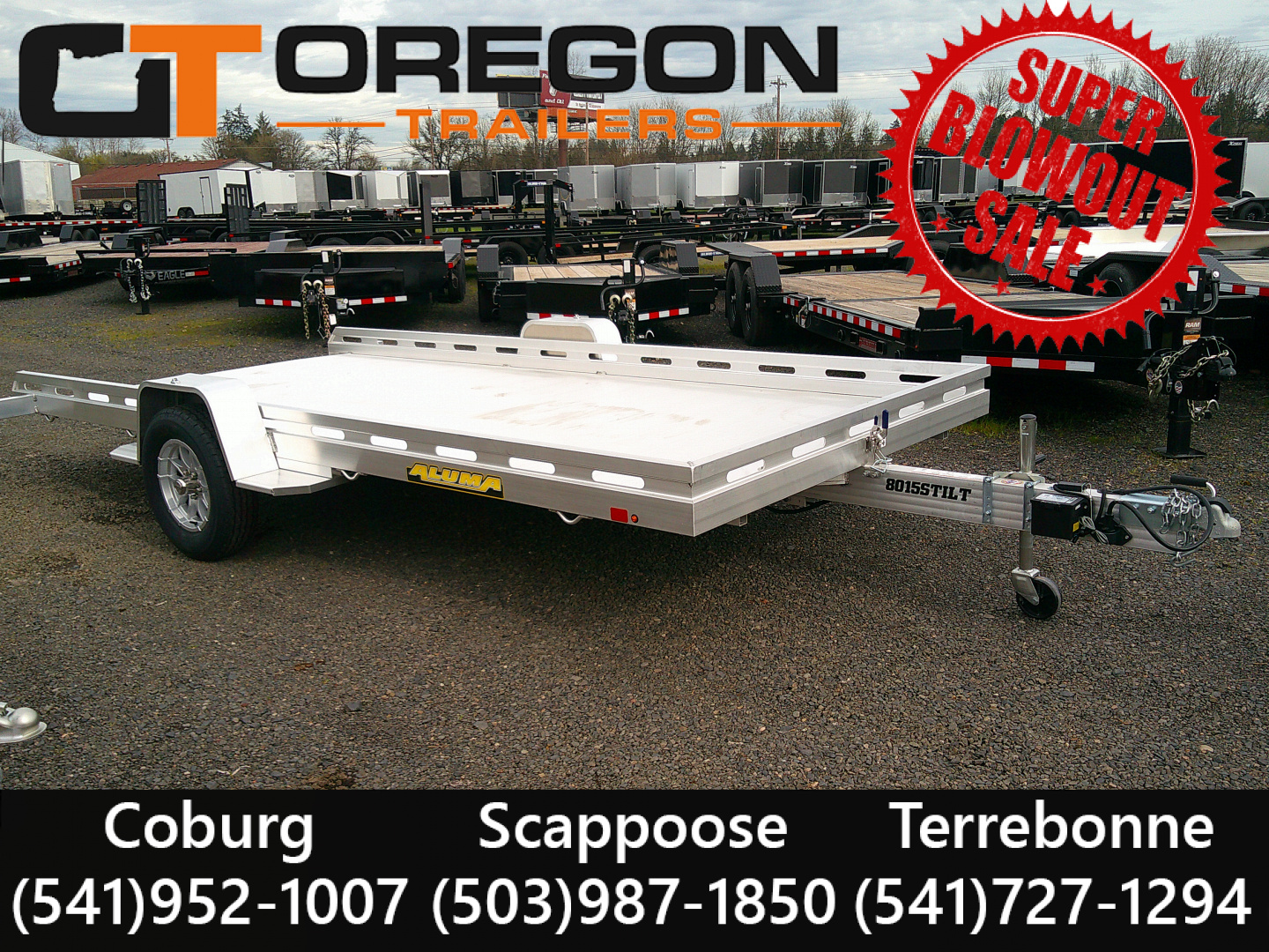 New 2027 Aluma 7x15 4.4K Tilt Trailer