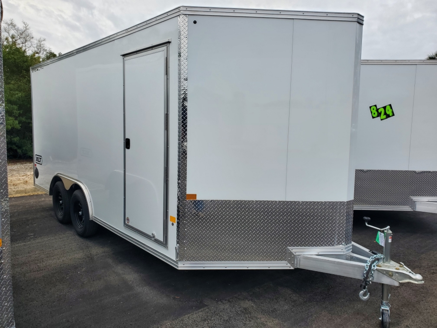 New 2026 ALCOM 8.5X16 TANDEM AXLE 7000 LB GVWR ALUMINUM CAR HAULER Car / Racing ENCLOSED CARGO Trailer WITH 6'10" INTERIOR HEIGHT, REAR RAMP DOOR, 1 PIECE ALUMINUM ROOF, 4 D-RINGS, SCREWLESS EXTERIROR