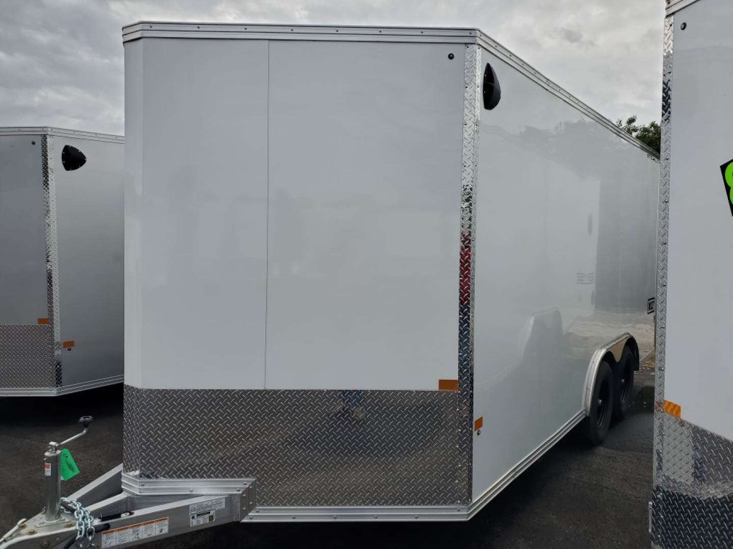 New 2026 ALCOM 8.5X16 TANDEM AXLE 7000 LB GVWR ALUMINUM CAR HAULER Car / Racing ENCLOSED CARGO Trailer WITH 6'10" INTERIOR HEIGHT, REAR RAMP DOOR, 1 PIECE ALUMINUM ROOF, 4 D-RINGS, SCREWLESS EXTERIROR