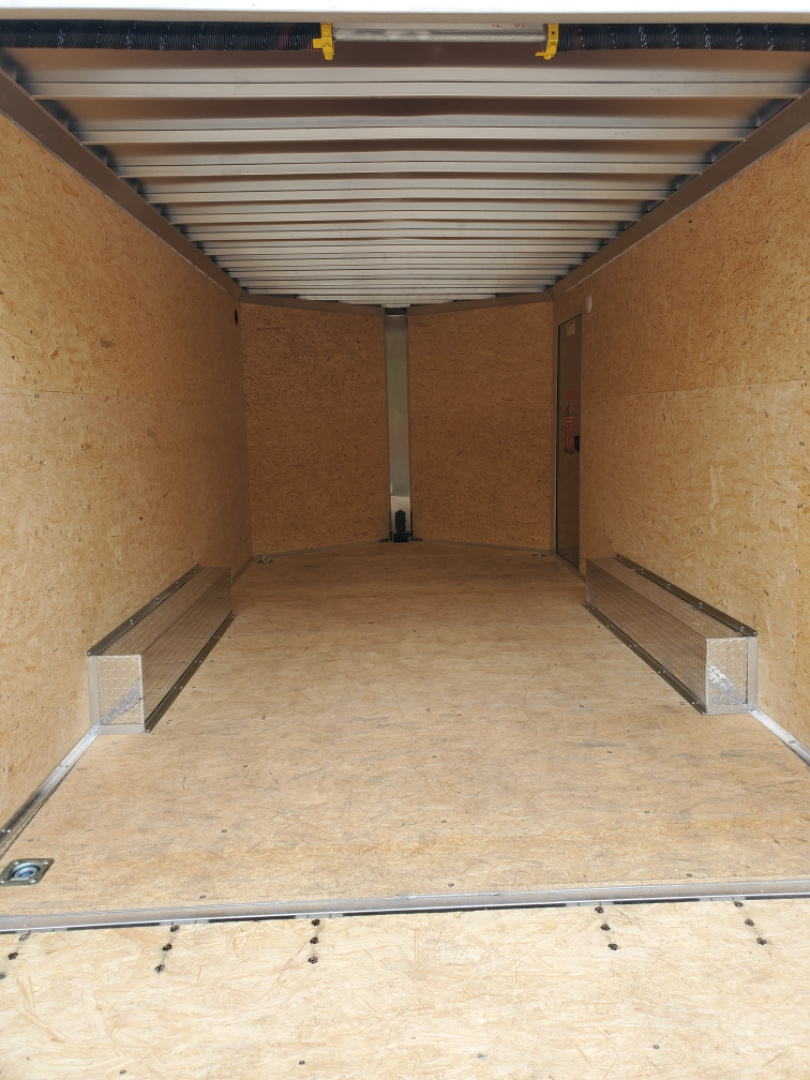 New 2026 ALCOM 8.5X16 TANDEM AXLE 7000 LB GVWR ALUMINUM CAR HAULER Car / Racing ENCLOSED CARGO Trailer WITH 6'10" INTERIOR HEIGHT, REAR RAMP DOOR, 1 PIECE ALUMINUM ROOF, 4 D-RINGS, SCREWLESS EXTERIROR