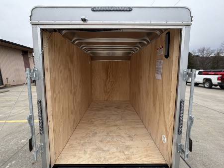 New 2026 Car Mate Trailers 5X10 Sportster Enclosed Trailer - Crystal White - 6" extra height - W/ Ramp Door - 2990# GVWR