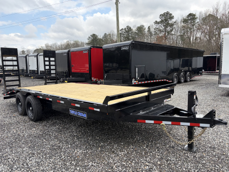 New 2026 Triple Crown 8X20 Heavy Duty Deckover Equipment Trailer, 16K GVWR, 6' Ramps