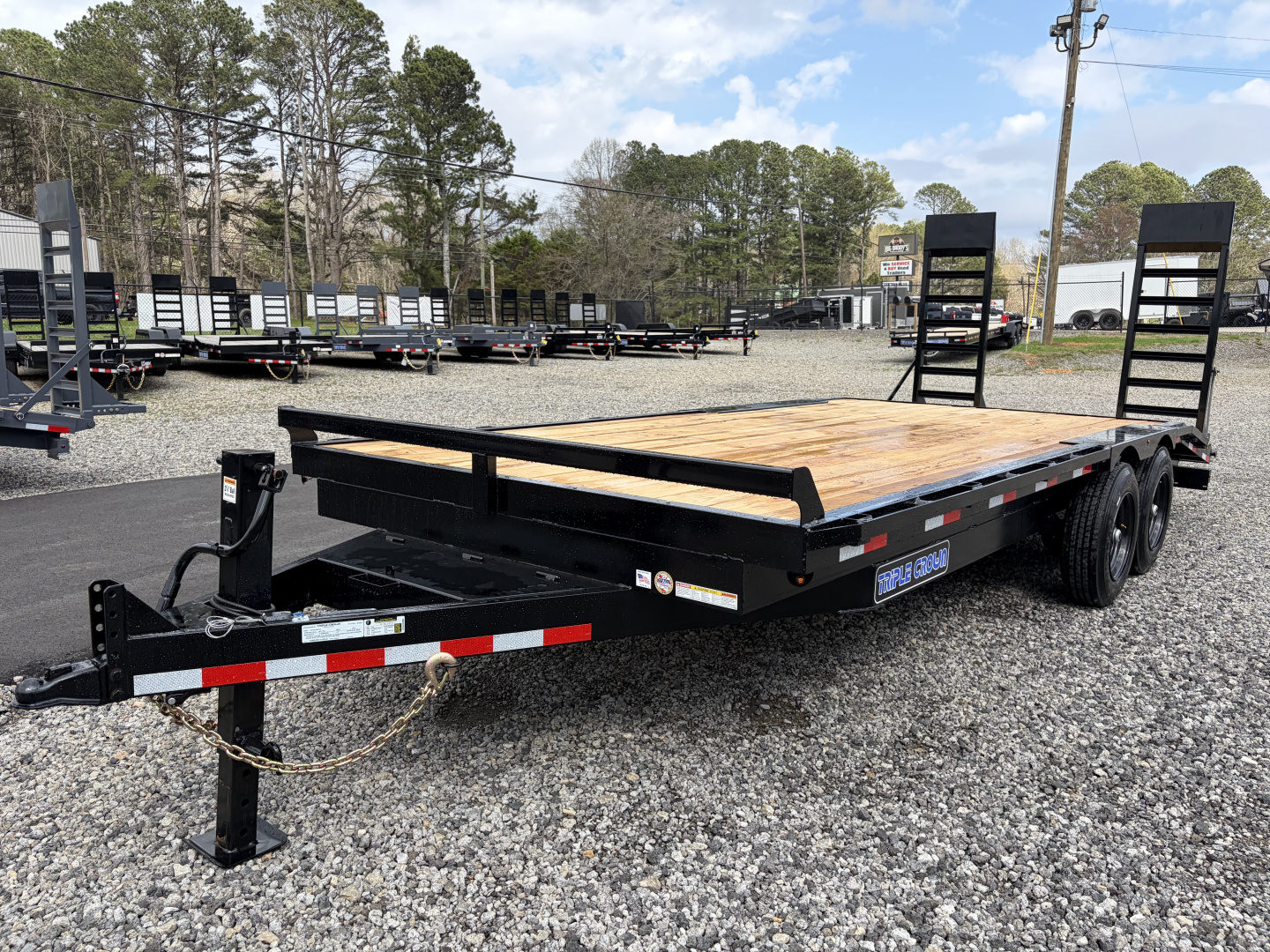 New 2026 Triple Crown 8X20 Heavy Duty Deckover Equipment Trailer, 16K GVWR, 6' Ramps