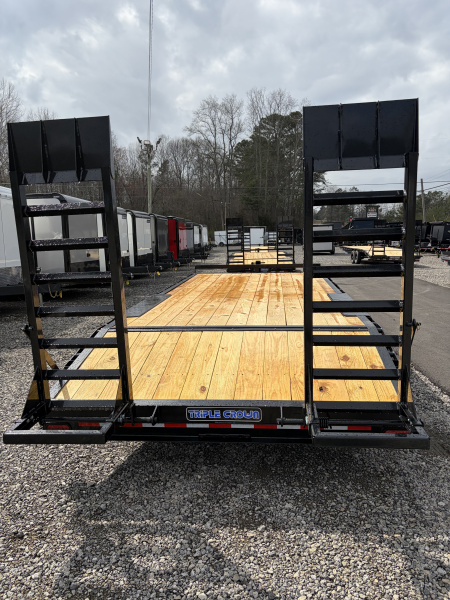 New 2026 Triple Crown 8X20 Heavy Duty Deckover Equipment Trailer, 16K GVWR, 6' Ramps