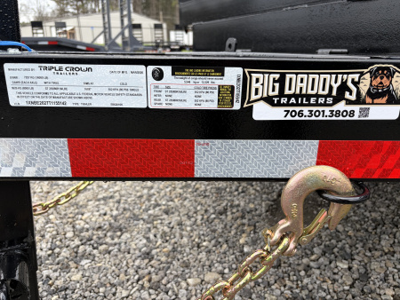New 2026 Triple Crown 8X20 Heavy Duty Deckover Equipment Trailer, 16K GVWR, 6' Ramps