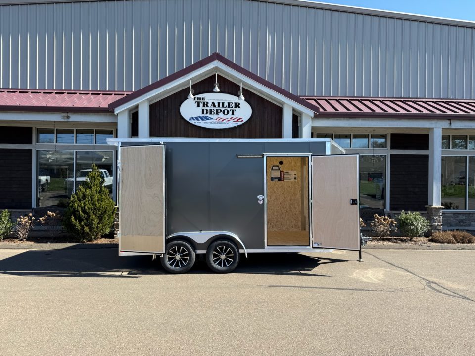 New Pace American 7' x 14' + V-Nose Enclosed Cargo Trailer with Rear Double Doors 7K