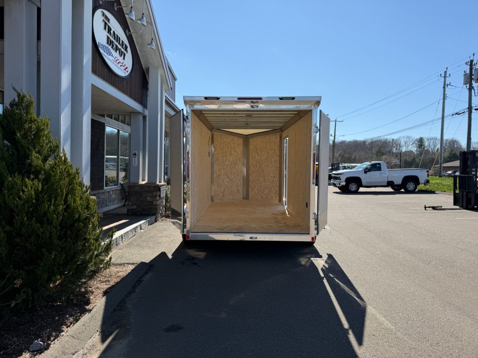 New Pace American 7' x 14' + V-Nose Enclosed Cargo Trailer with Rear Double Doors 7K