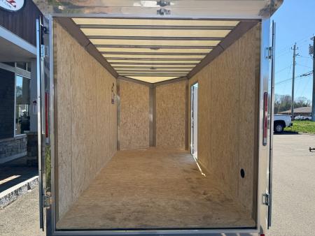 New Pace American 7' x 14' + V-Nose Enclosed Cargo Trailer with Rear Double Doors 7K
