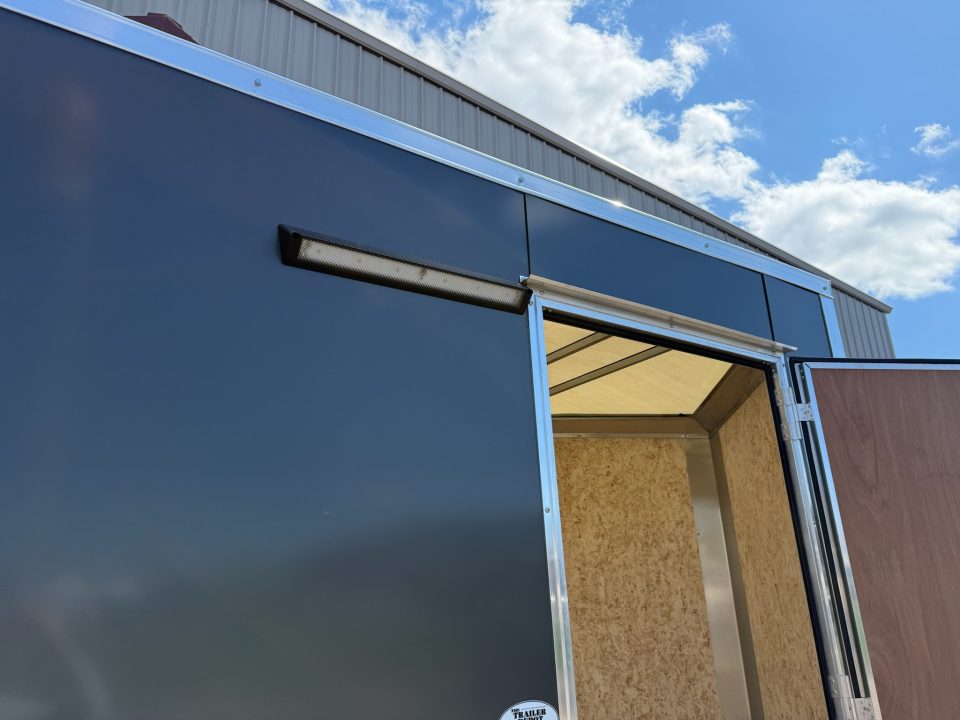 New Pace American 7' x 12' + V-Nose Enclosed Cargo Trailer with Rear Double Doors 7K