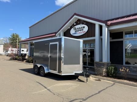New Pace American 7' x 12' + V-Nose Enclosed Cargo Trailer with Rear Double Doors 7K