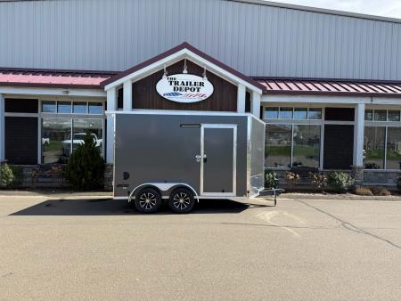 New Pace American 7' x 12' + V-Nose Enclosed Cargo Trailer with Rear Double Doors 7K