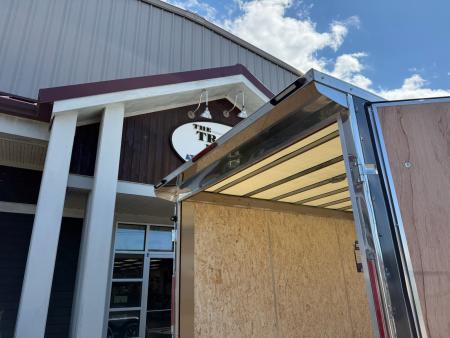 New Pace American 7' x 12' + V-Nose Enclosed Cargo Trailer with Rear Double Doors 7K