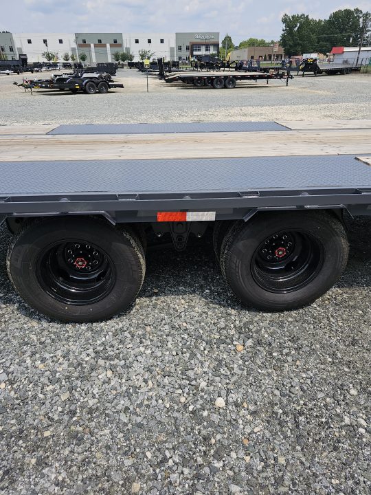 New 2026 Down 2 Earth Trailers 35' 23.5K Gooseneck Flatbed Trailer w/ 5' Dove and Real Steel Ramps