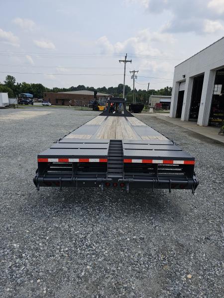 New 2026 Down 2 Earth Trailers 35' 23.5K Gooseneck Flatbed Trailer w/ 5' Dove and Real Steel Ramps