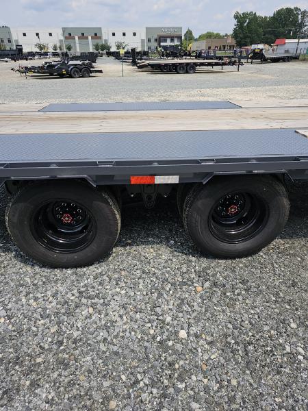 New 2026 Down 2 Earth Trailers 35' 23.5K Gooseneck Flatbed Trailer w/ 5' Dove and Real Steel Ramps