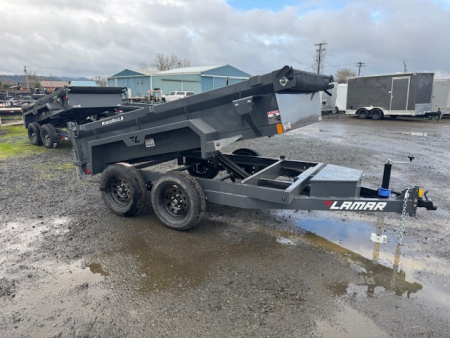 New 2026 LAMAR TRAILERS 60  x 10' DS23 Tandem Axle 7K Dump Trailer 18  SIDES