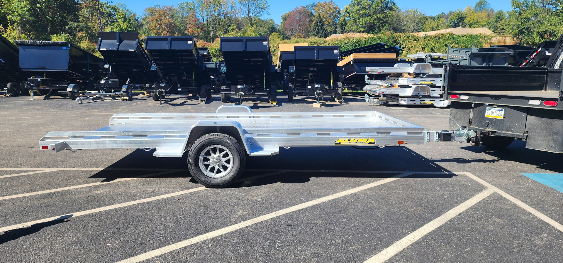 New 6' 6 x 15 Aluma 7815 Tilt Utility Trailer 4.25k