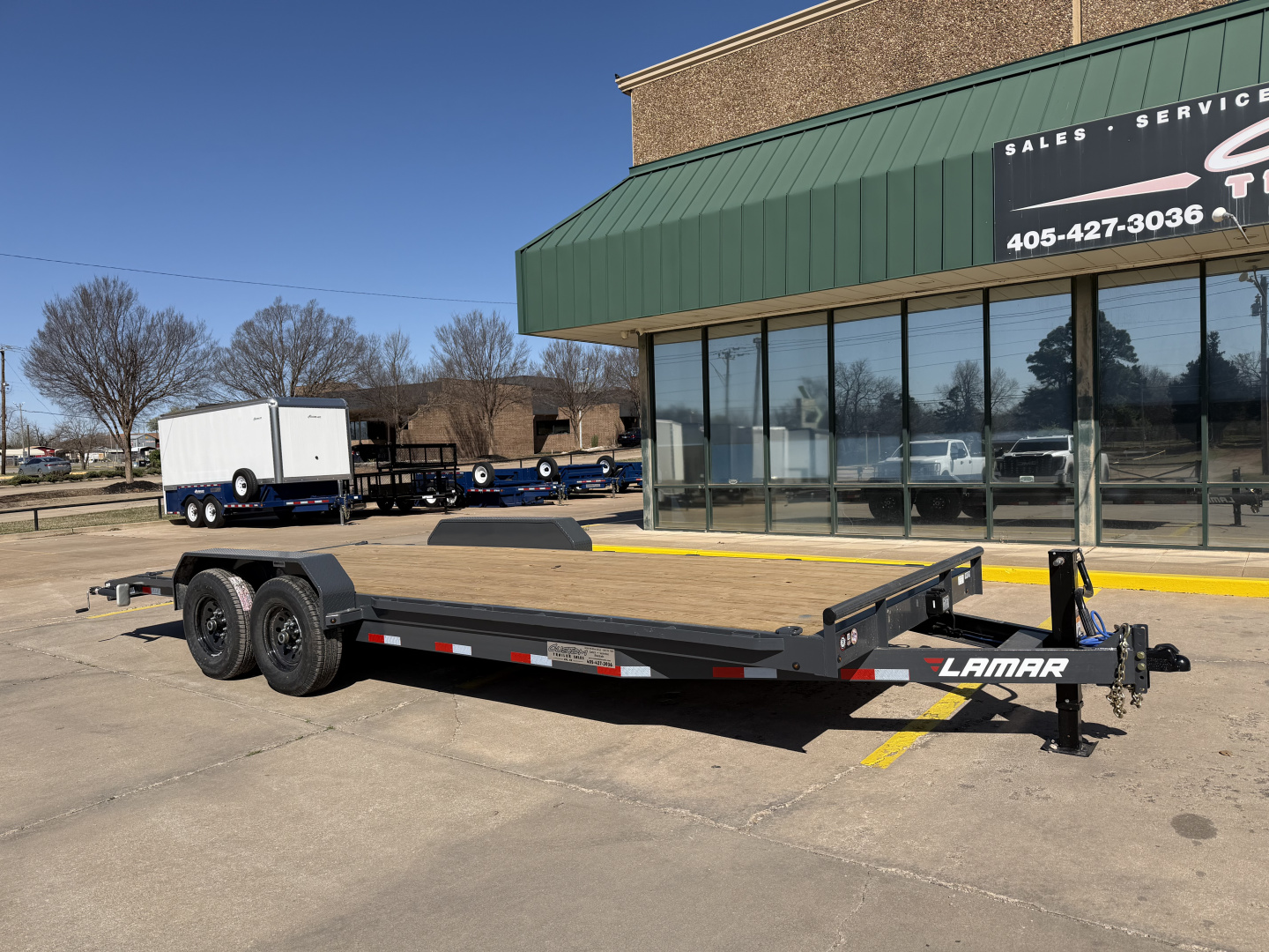 New #148136 2026 LAMAR H6 22 X 83 TANDEM AXLE 14K EQUIPMENT HAULER W/ SLIDE IN RAMPS