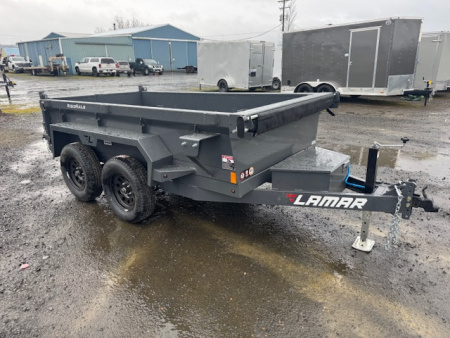 New 2026 LAMAR TRAILERS 60  x 10' DS23 Tandem Axle 7K Dump Trailer 18  SIDES