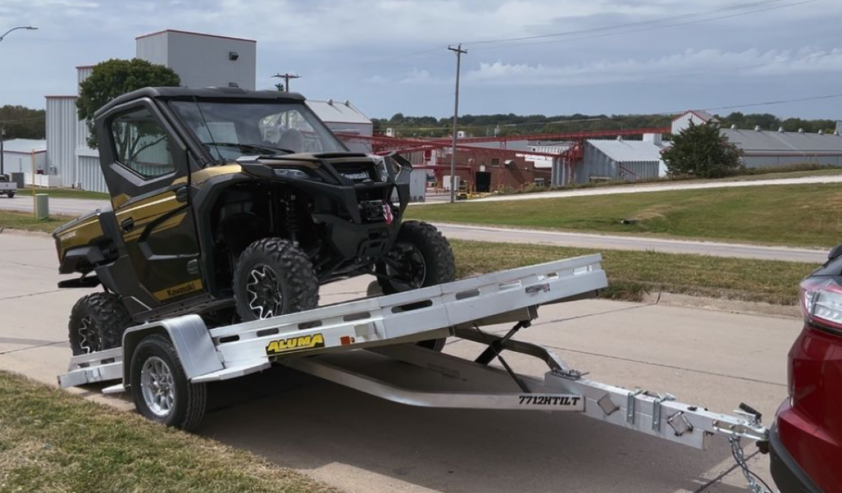 New 6.5' x 12' ALUMA 7712H TILT BED Aluminum Utility Trailer 3k