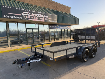 New #151515 2026 LAMAR UC 14 X 83 TANDEM AXLE SQUARE TUBE TOP 7K UTILITY W/ REAR RAMP GATE