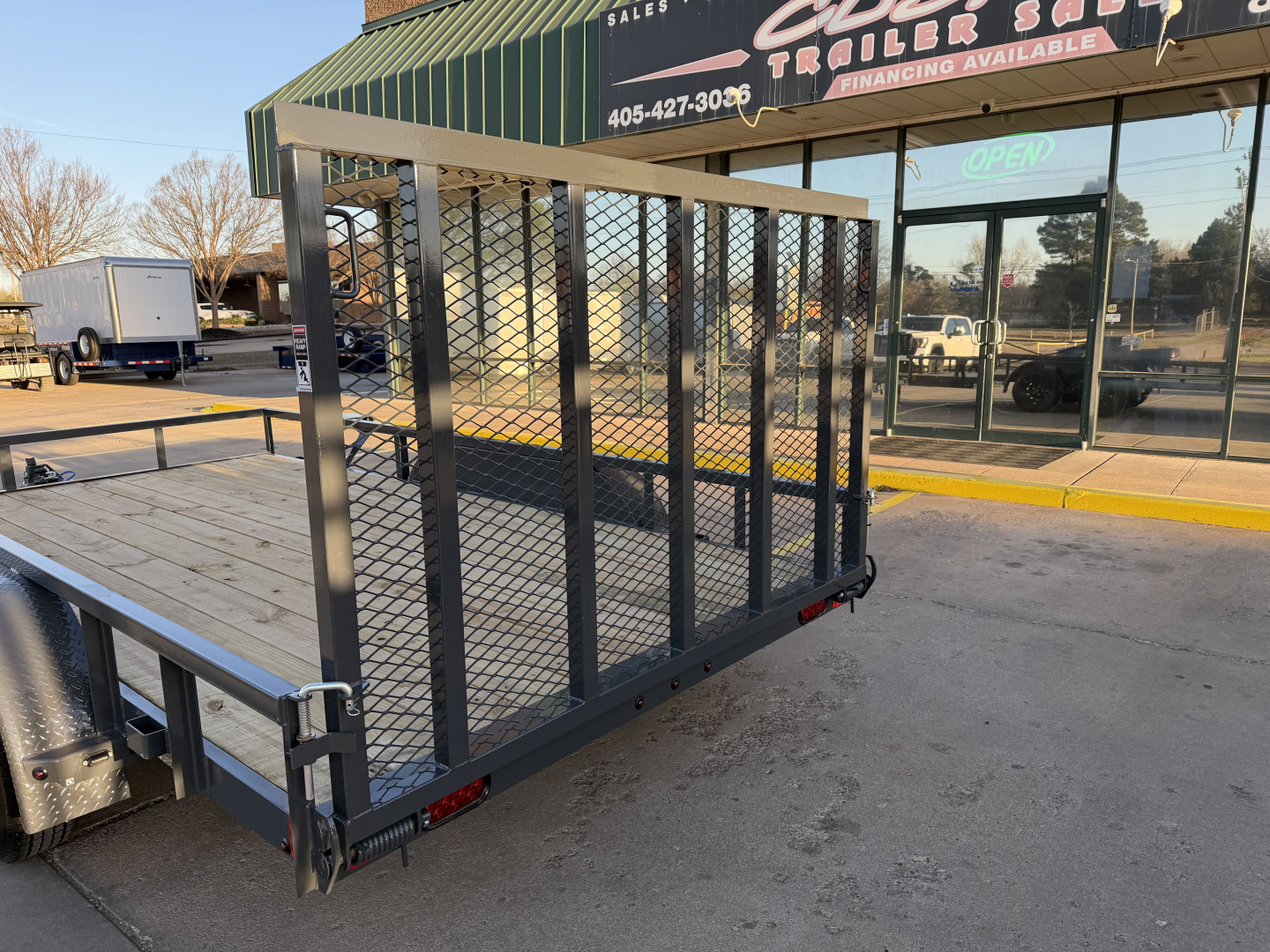 New #151518 2026 LAMAR UC 14 X 83 TANDEM AXLE SQUARE TUBE TOP 7K UTILITY W/ REAR RAMP GATE