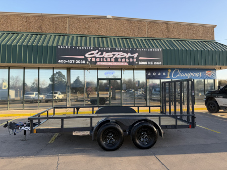 New #151518 2026 LAMAR UC 14 X 83 TANDEM AXLE SQUARE TUBE TOP 7K UTILITY W/ REAR RAMP GATE