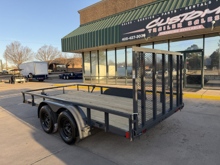 New #151518 2026 LAMAR UC 14 X 83 TANDEM AXLE SQUARE TUBE TOP 7K UTILITY W/ REAR RAMP GATE
