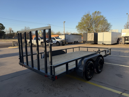 New #151518 2026 LAMAR UC 14 X 83 TANDEM AXLE SQUARE TUBE TOP 7K UTILITY W/ REAR RAMP GATE