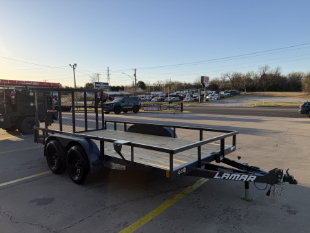 New #151518 2026 LAMAR UC 14 X 83 TANDEM AXLE SQUARE TUBE TOP 7K UTILITY W/ REAR RAMP GATE